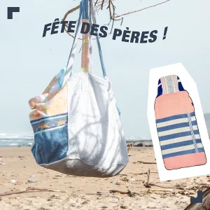 Pack Fête des Pères : Housse de Siège Auto Upcyclée & Sac de Plage Upcyclé