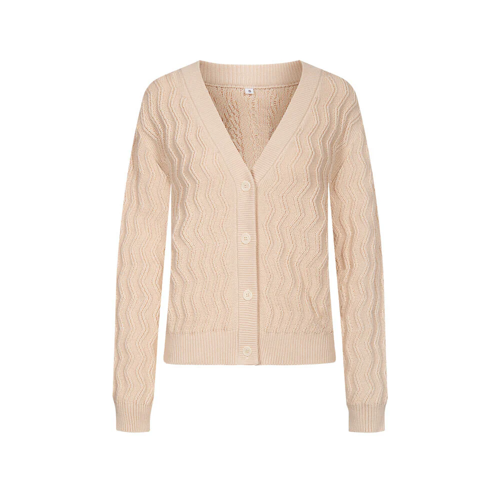Cardigan Blanc Femme coton bio certifié GOTS