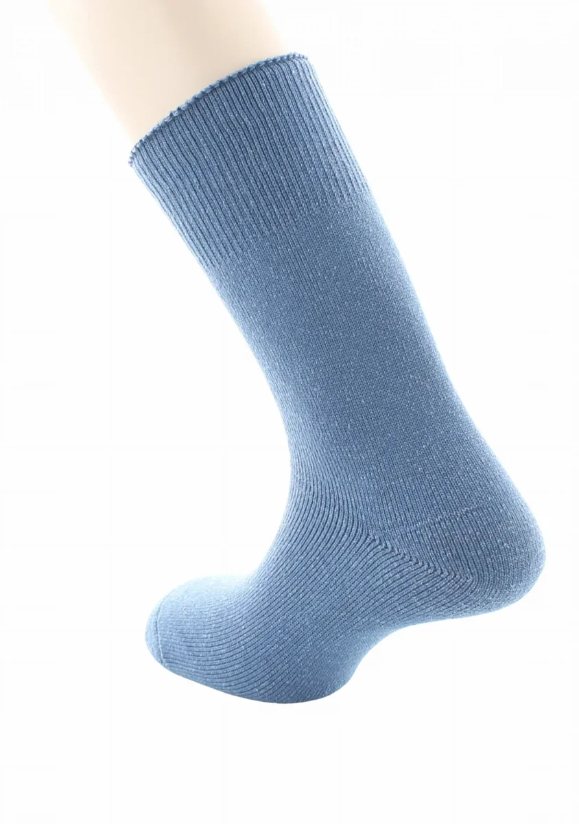 Chaussettes de travail homme Perrin laine/polyamide tout bouclette Bleu jean – Image 5