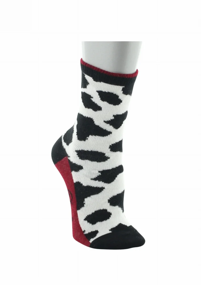 Chaussettes enfant Berthe Aux Grands Pieds motif vache noir et blanc – Image 3