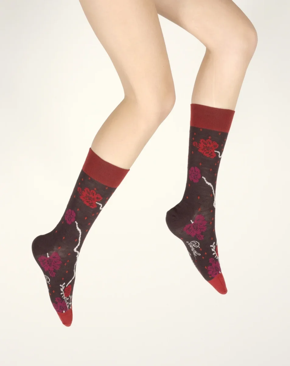 Chaussettes femme Couleurs d'automne en laine peignée – Image 2