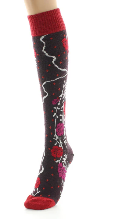 Chaussettes hautes femme laine peignée couleurs d'automne – Image 5