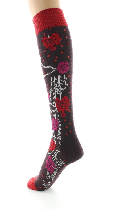 Chaussettes hautes femme laine peignée couleurs d'automne – Image 6
