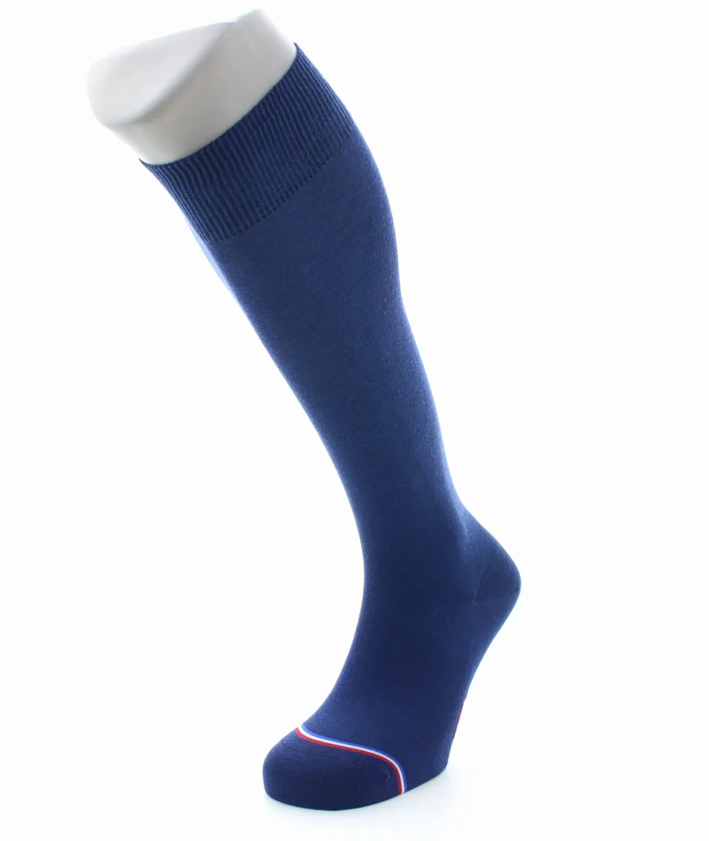 Chaussettes hautes homme Grand Palais en laine et coton Bleu royal – Image 4