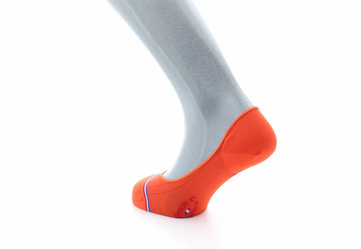 Chaussettes invisibles homme Georges V en fil d'Écosse supérieur Orange – Image 5