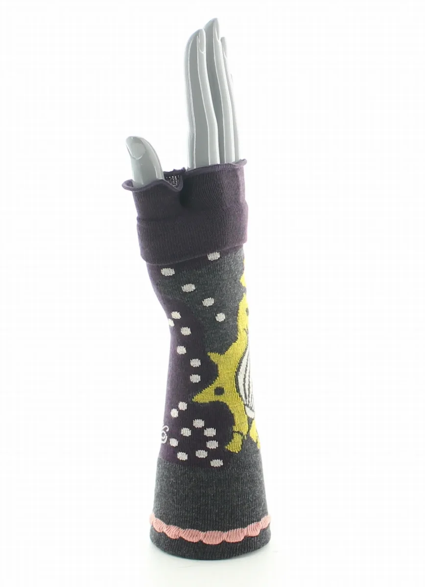 Mitaines femme coton fleurs closes – Image 6