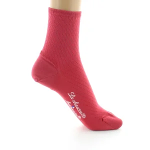 Socquettes femme fil d'Ecosse Seine tomate